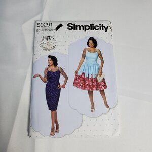 Simplicity S9291 Womens Sewing Pattern E5 Size 14-22 Misses Princess Seam Dress
